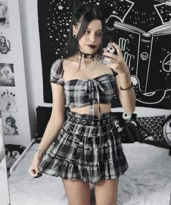 ALTERBABE Didn't Do It Plaid Set