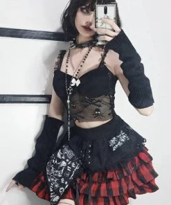 ALTERBABE Lace Skull Tank Top CLOTHING