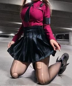 ALTERBABE CLOTHING Midnight Pleated Mini Skirt