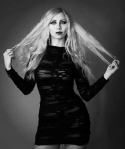 ALTERBABE Live To Die Distressed Dress CLOTHING