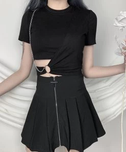 ALTERBABE CLOTHING Wrap Chain Crop Top