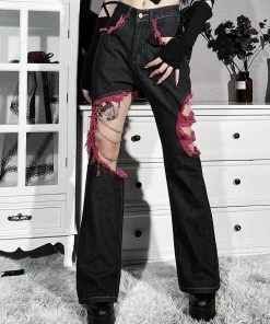 ALTERBABE NEW Blood Moon Cut-Out Jeans