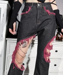 ALTERBABE NEW Blood Moon Cut-Out Jeans