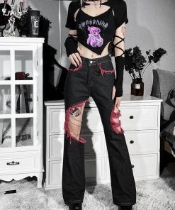 ALTERBABE NEW Blood Moon Cut-Out Jeans