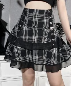 ALTERBABE Not So Innocent Plaid Skirt NEW