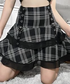 ALTERBABE Not So Innocent Plaid Skirt NEW