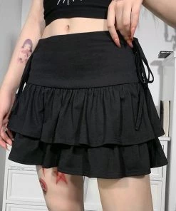 ALTERBABE Dark Soul Lace Up Skirt