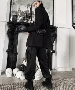 ALTERBABE CLOTHING Black Dragon Cargo Sweatpants