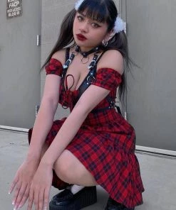 ALTERBABE Just Love Me Plaid Dress CLOTHING