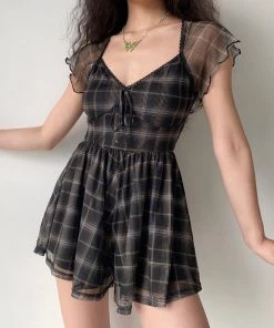 ALTERBABE CLOTHING Not So Innocent Plaid Dress
