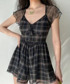 ALTERBABE CLOTHING Not So Innocent Plaid Dress