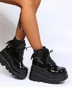 ALTERBABE Patent Hell Raiser Platform Sneakers NEW