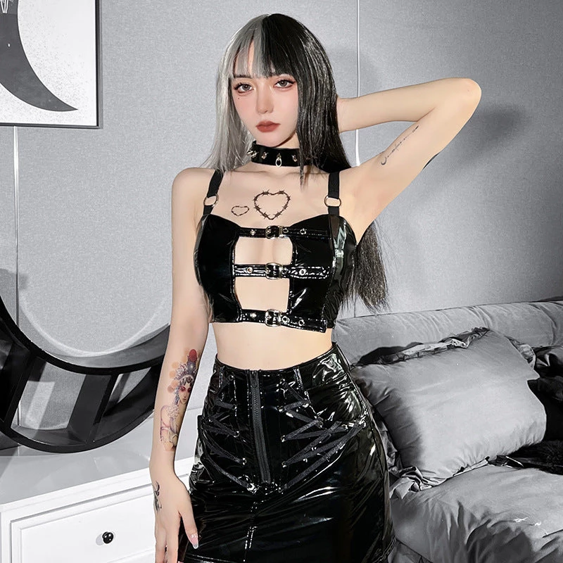 ALTERBABE Toxic Fling Buckle Top NEW