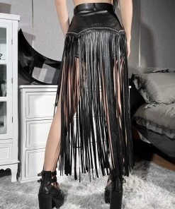 ALTERBABE Root Of Evil Fringe Skirt
