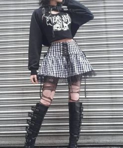 ALTERBABE School Dropout Plaid Skirt