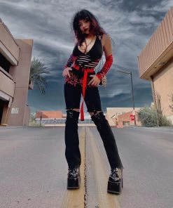 ALTERBABE CLOTHING Tribal Cut Out Pants