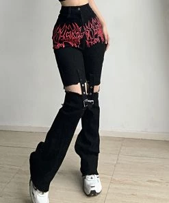 ALTERBABE CLOTHING Tribal Cut Out Pants