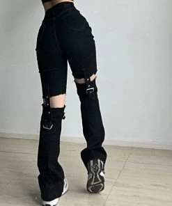 ALTERBABE CLOTHING Tribal Cut Out Pants
