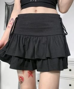 ALTERBABE Dark Soul Lace Up Skirt