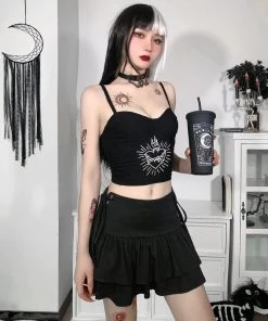 ALTERBABE Dark Soul Lace Up Skirt