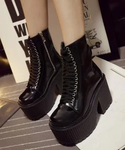 ALTERBABE FOOTWEAR Shock Lace-Up Platform Boots