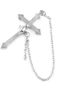 ALTERBABE ACCESSORIES Chained Crossing Stud Earring