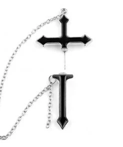 ALTERBABE ACCESSORIES Chained Crossing Stud Earring