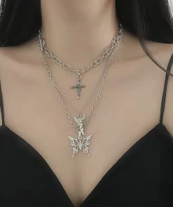 ALTERBABE Fluttering Prayers Layered Necklace ACCESSORIES