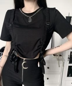 ALTERBABE Madness Ruched Crop Top CLOTHING