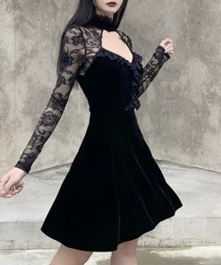 ALTERBABE CLOTHING Immortal Velvet Flare Dress