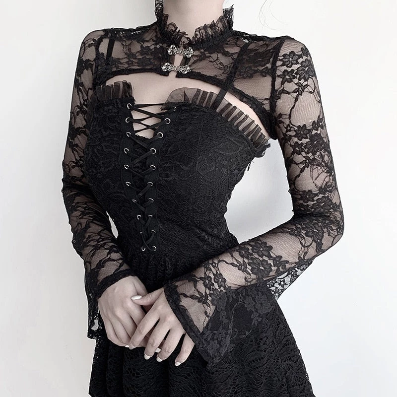 ALTERBABE Lace Lover Cropped Shrug