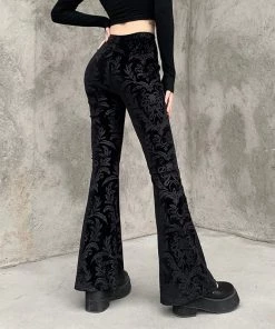 ALTERBABE Filigree Velvet Flare Pants