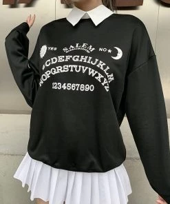 ALTERBABE CLOTHING Ouija Board Collared Sweatshirt