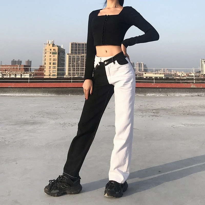 ALTERBABE Monochrome Soul Jeans Pants