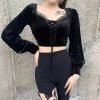 ALTERBABE Mystic Velvet Crop Top
