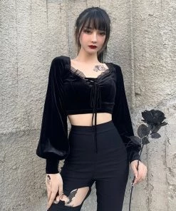 ALTERBABE Mystic Velvet Crop Top