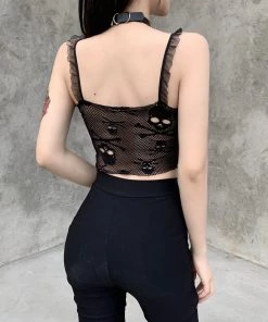 ALTERBABE Lace Skull Tank Top CLOTHING