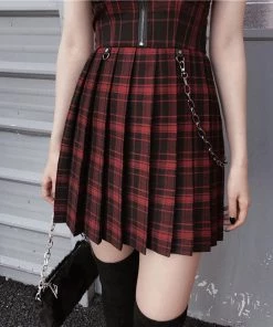 ALTERBABE Misunderstood Plaid Mini Dress CLOTHING