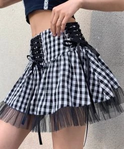 ALTERBABE School Dropout Plaid Skirt