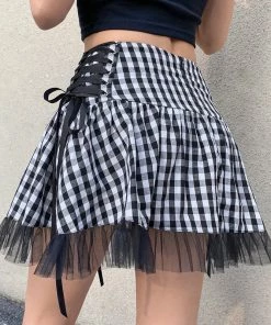 ALTERBABE School Dropout Plaid Skirt