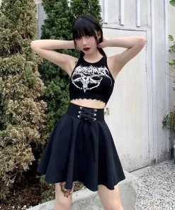 ALTERBABE CLOTHING Obsessed Lace Up Skirt