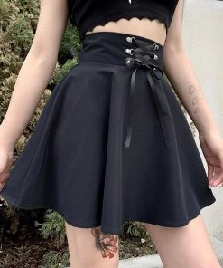 ALTERBABE CLOTHING Obsessed Lace Up Skirt