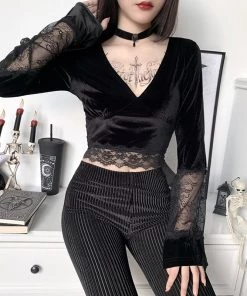 ALTERBABE My Beloved Velvet Top CLOTHING