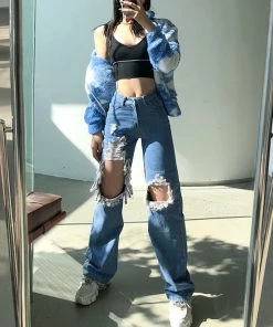 ALTERBABE CLOTHING Outta Control Ripped Jeans