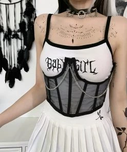 ALTERBABE CLOTHING Sinful Chained Underboob Corset