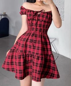 ALTERBABE Just Love Me Plaid Dress CLOTHING