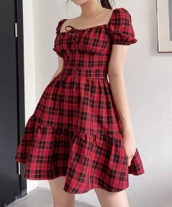 ALTERBABE Just Love Me Plaid Dress CLOTHING