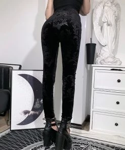 ALTERBABE CLOTHING Filigree Velvet Leggings