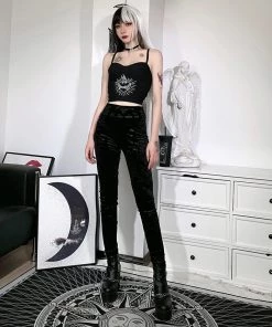 ALTERBABE CLOTHING Filigree Velvet Leggings