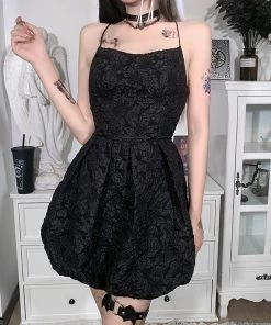 ALTERBABE Textured Floral Puff Dress CLOTHING